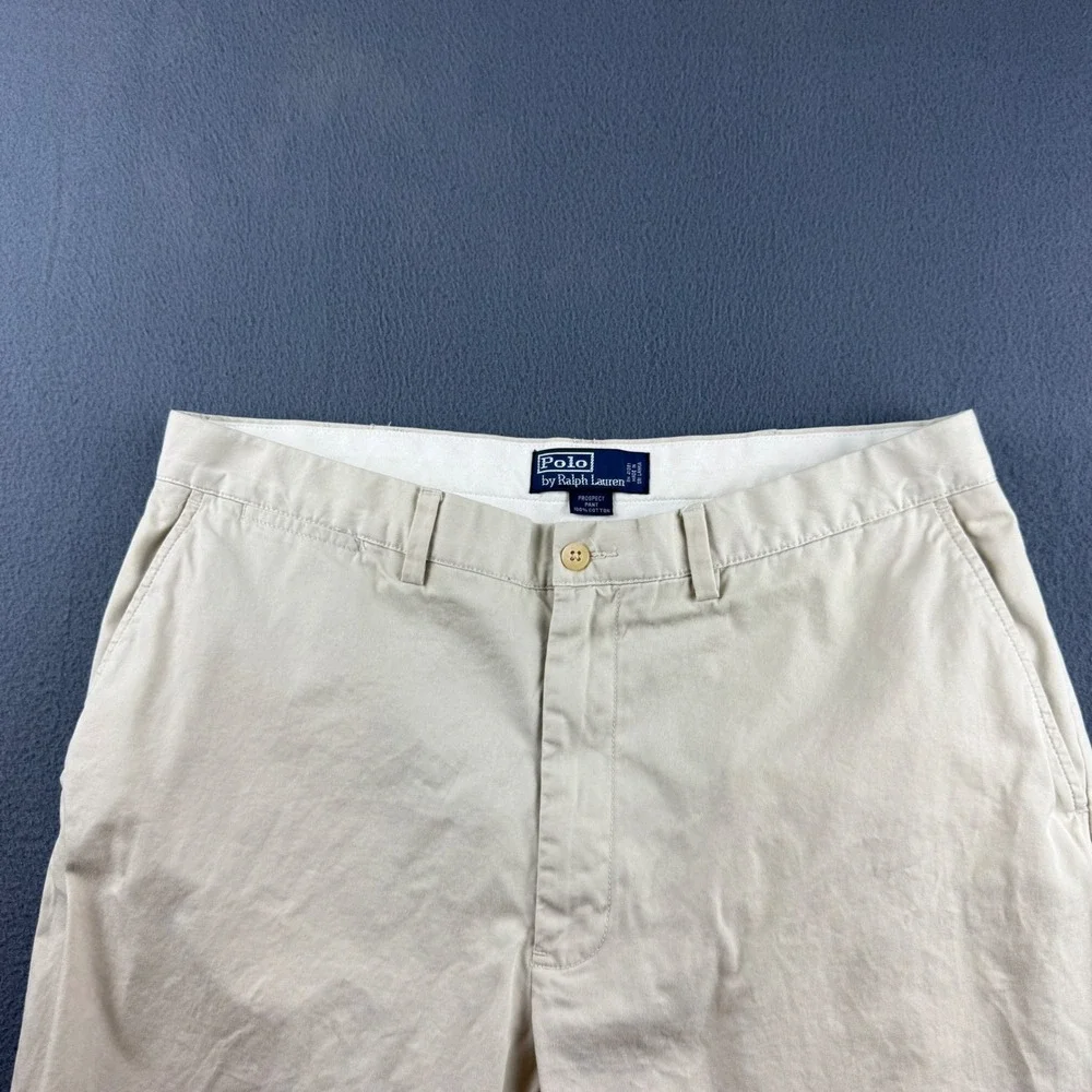Vintage Polo Ralph Lauren Prospect Pants Men's 36x30 Beige Chino Straight Leg